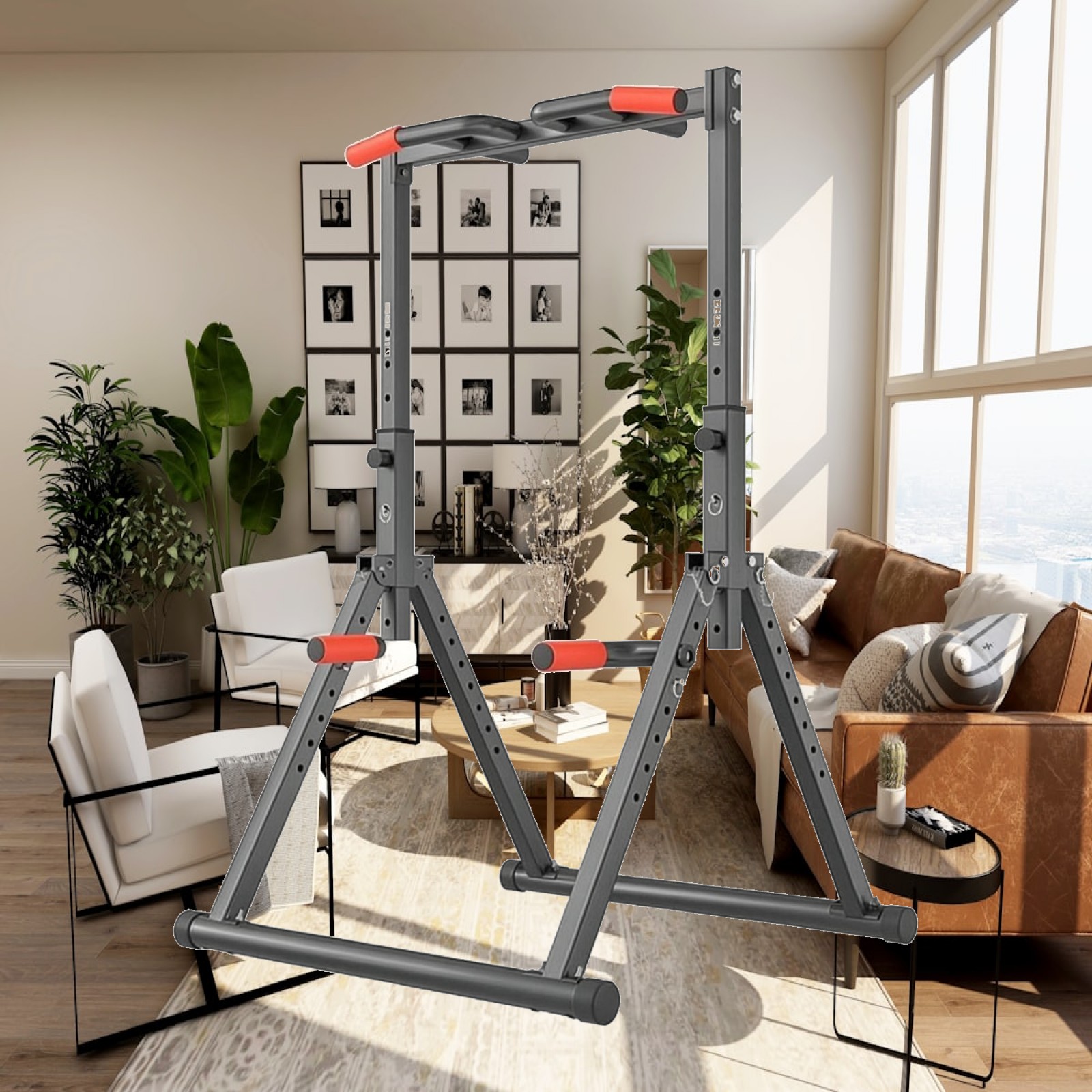 Pull Up Bar Grip - ราวจับปรับระดับได้สำหรับเด็ก พร้อมที่จับโฟม อุปกรณ์ออกกำลังกายในร่ม แข็งแรง ทนทาน เหมาะสำหรับการออกกำลังกายที่บ้านและเพาะกาย