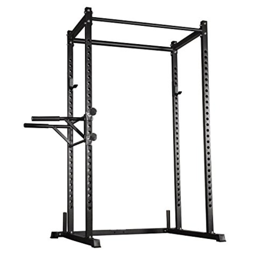 Pull Up Bar Grip - กรงสควอทสำหรับออกกำลังกายที่บ้าน: โครงสร้างเหล็ก ผิวสีดำ รับน้ำหนักได้ 700 ปอนด์