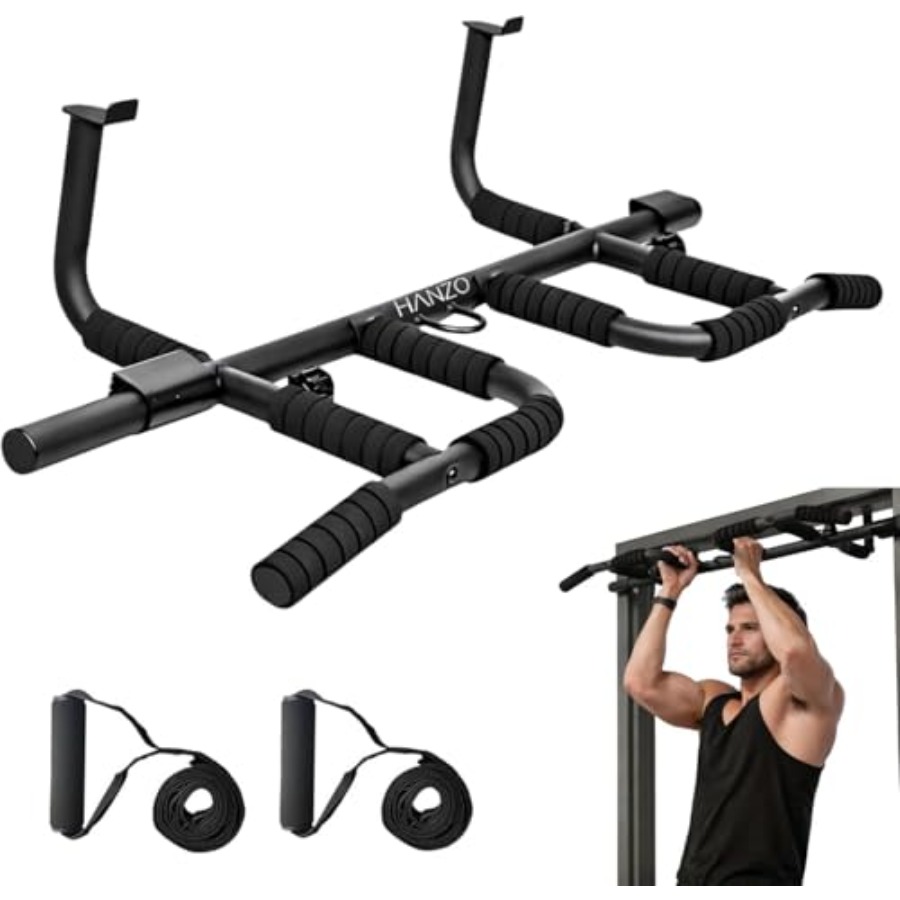 ชุดบาร์โหนติดประตูพร้อมสายรัดแ - Pull Up Bar Grip บทวิจารณ์และราคา