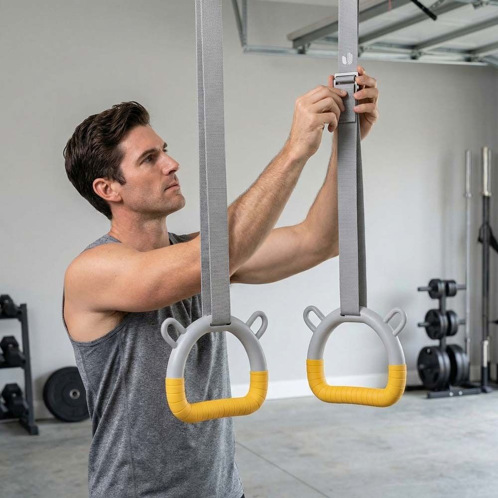 ห่วงยิมนาสติกพร้อมสายรัด สายรั - Pull Up Bar Grip บทวิจารณ์และราคา