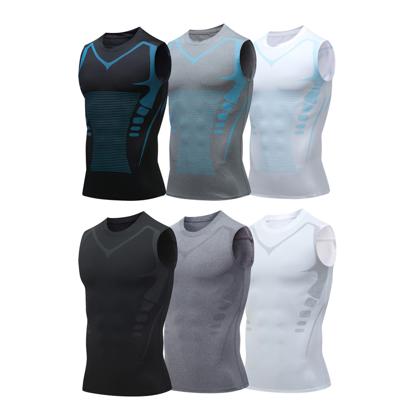 Mans Compression Tank Top Men  - Crossfit Vest บทวิจารณ์และราคา