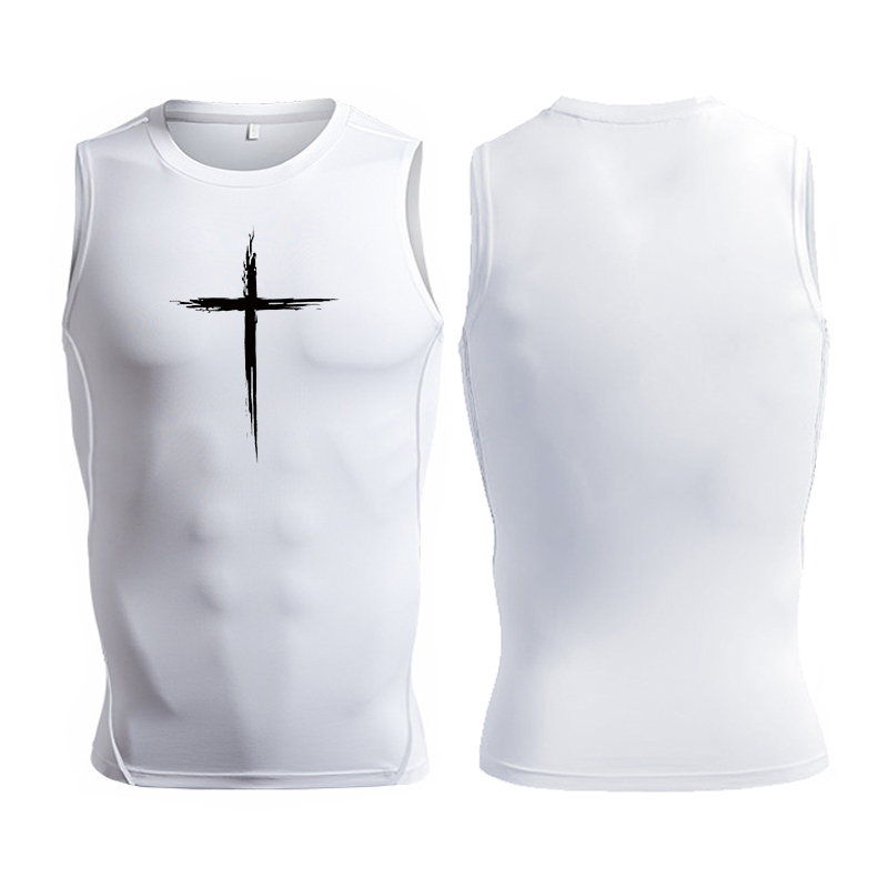 เสื้อรัดรูปแขนกุดพิมพ์ลายกากบา - Crossfit Vest บทวิจารณ์และราคา