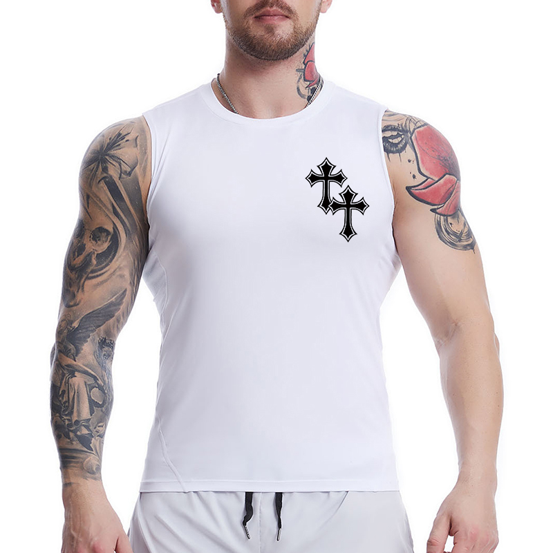 เสื้อรัดรูปแขนกุดพิมพ์ลายกากบา - Crossfit Vest บทวิจารณ์และราคา